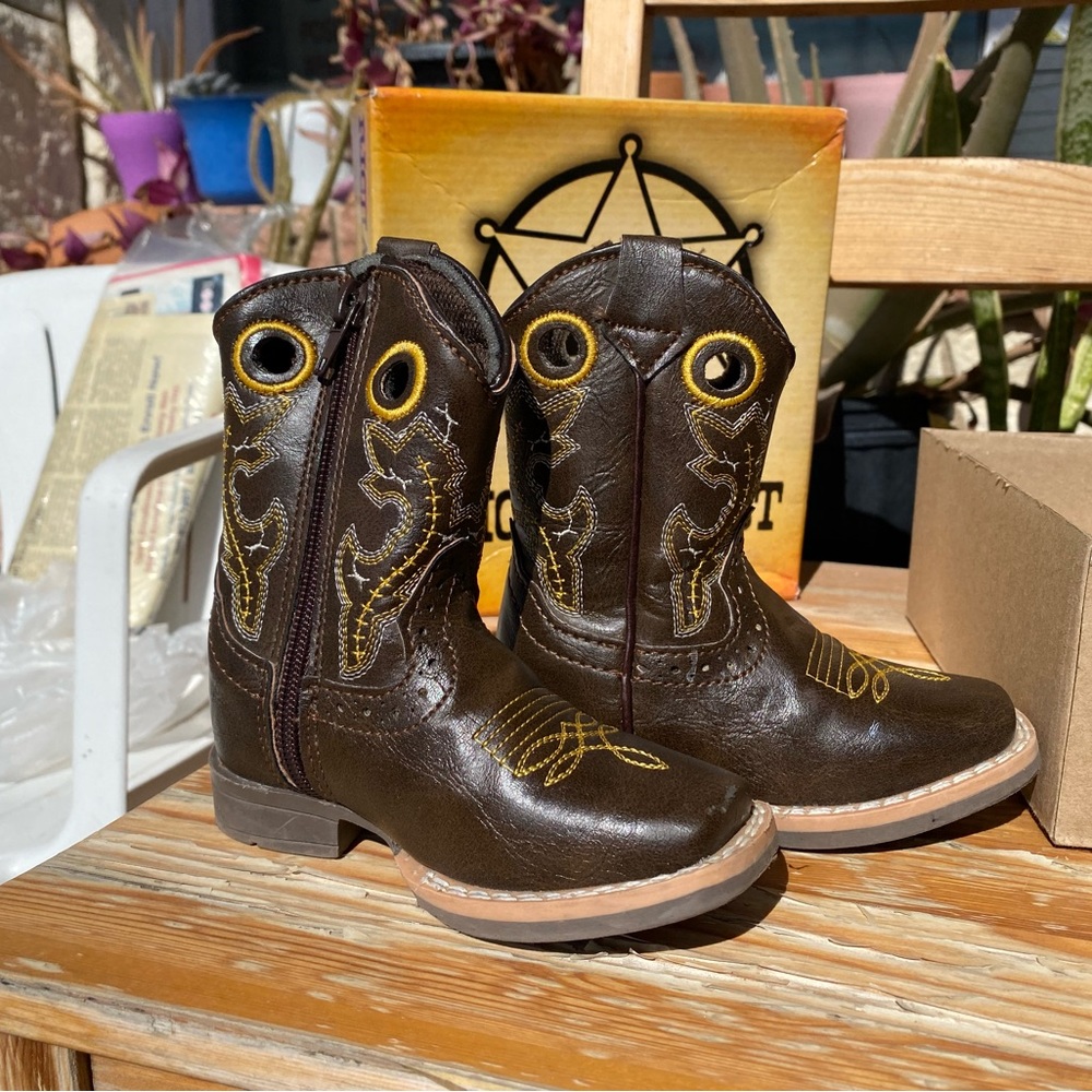 Richard West Leather Baby Toddler Boots Brown Size 7